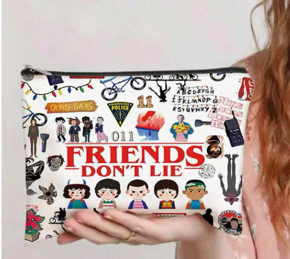 Womens Canvas Clutch With English Pattern
