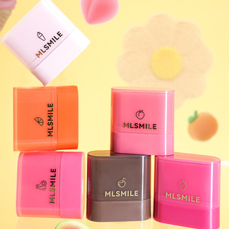 Flat Tube Fruit Blush Stick 2 In 1