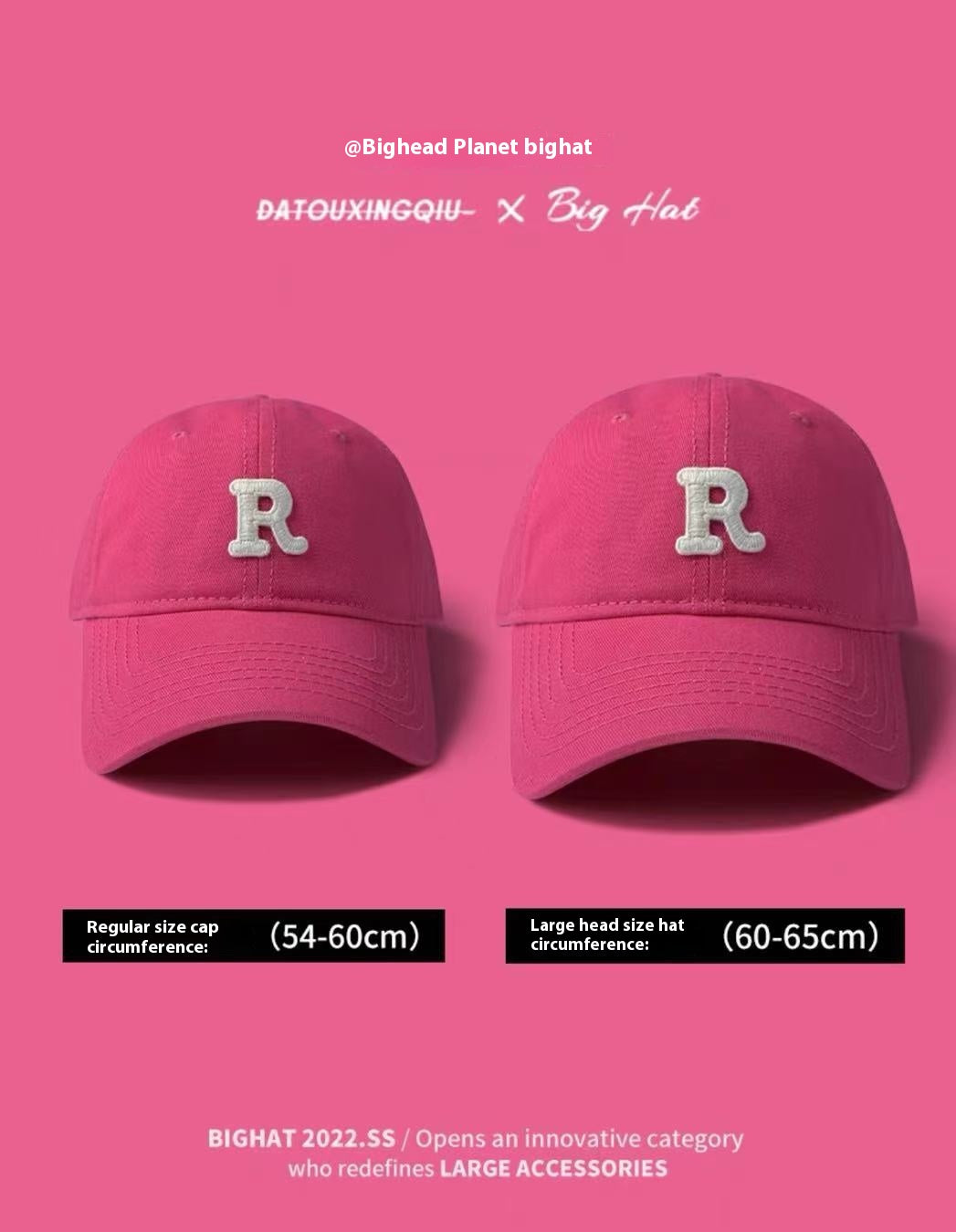 Big Head Circumference Baseball Cap Female Face Little Wild 65cm