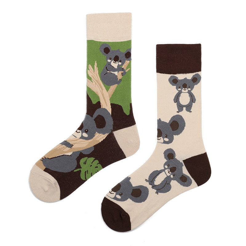 Animal Pattern Puppy Cat AB Asymmetric Mandarin Duck