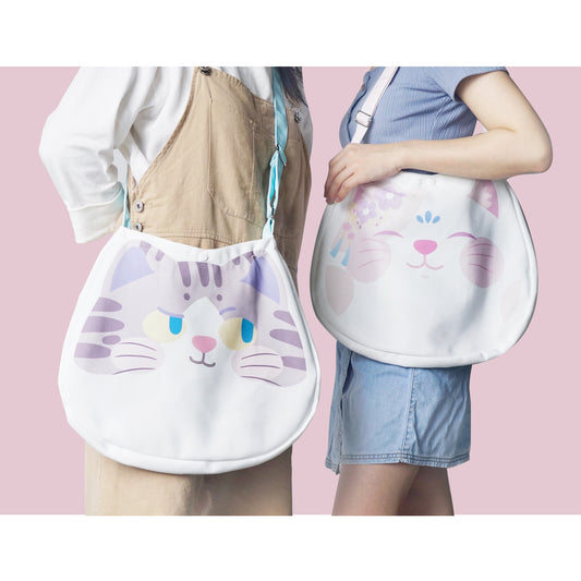Japanese Cute Cat Head Big Bag Messenger Female Bag