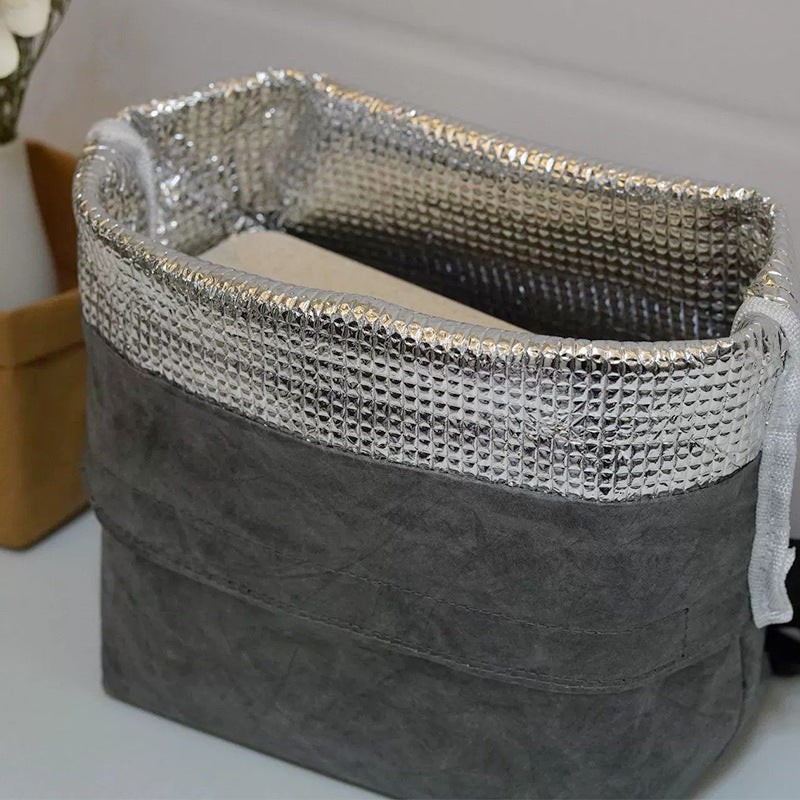 Kreativ foldbar tyk madkasse i isoleret aluminiumsfolie