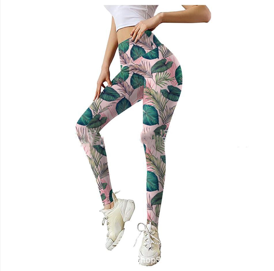 Amazon AliExpress Popular Printed Yoga Slim Pants