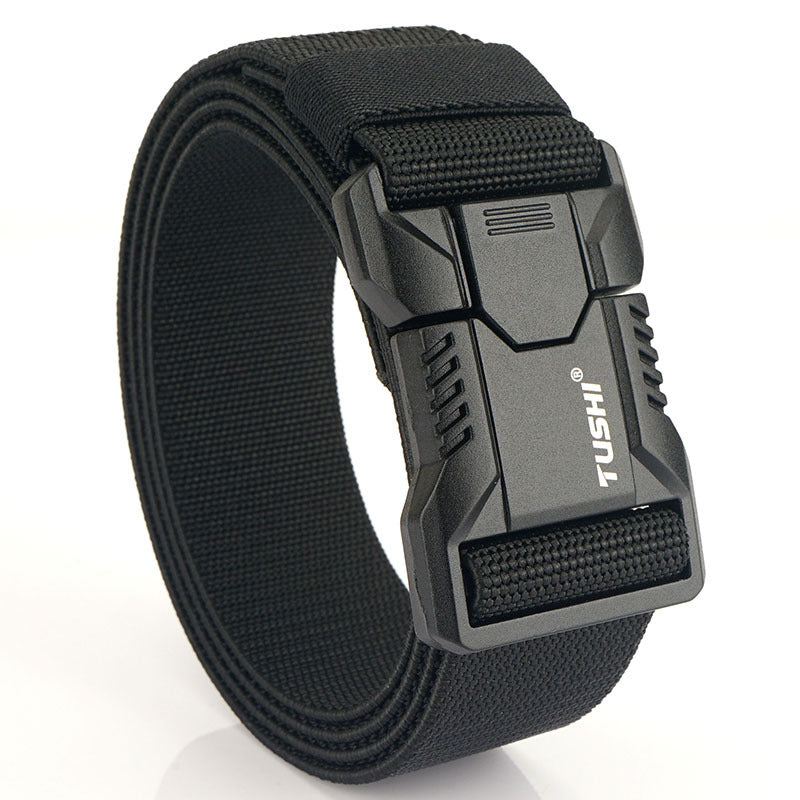 Tactical Aluminum Alloy Release Buckle Training Elastic Nylon Waistband