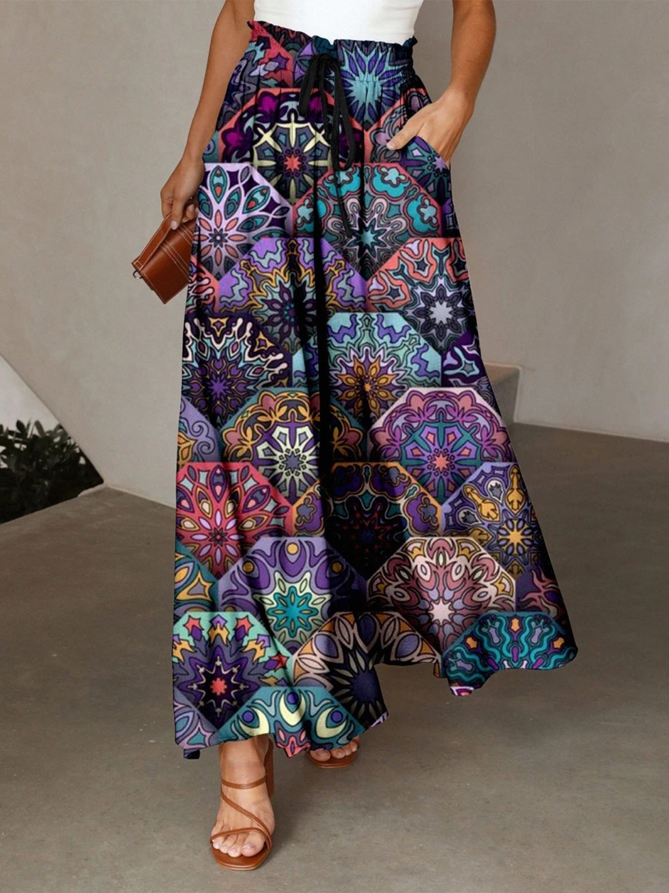 Bohemian Style Printed Women's Fashion Skirt
