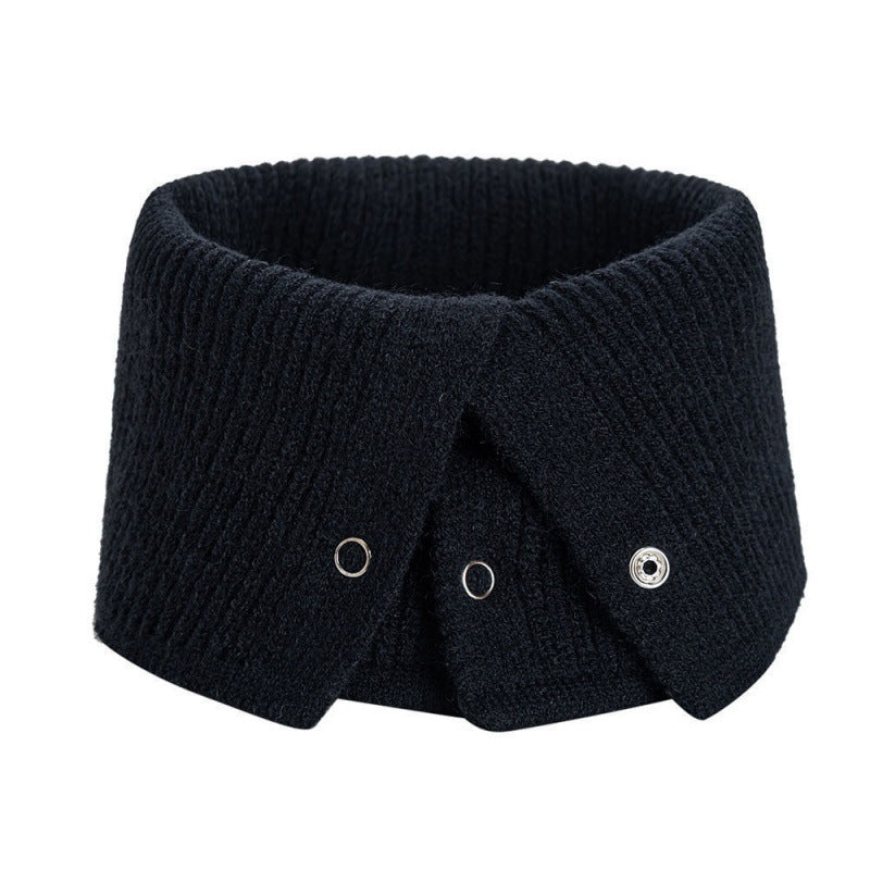 Autumn And Winter Students All-match Neck Warm Button Bandana