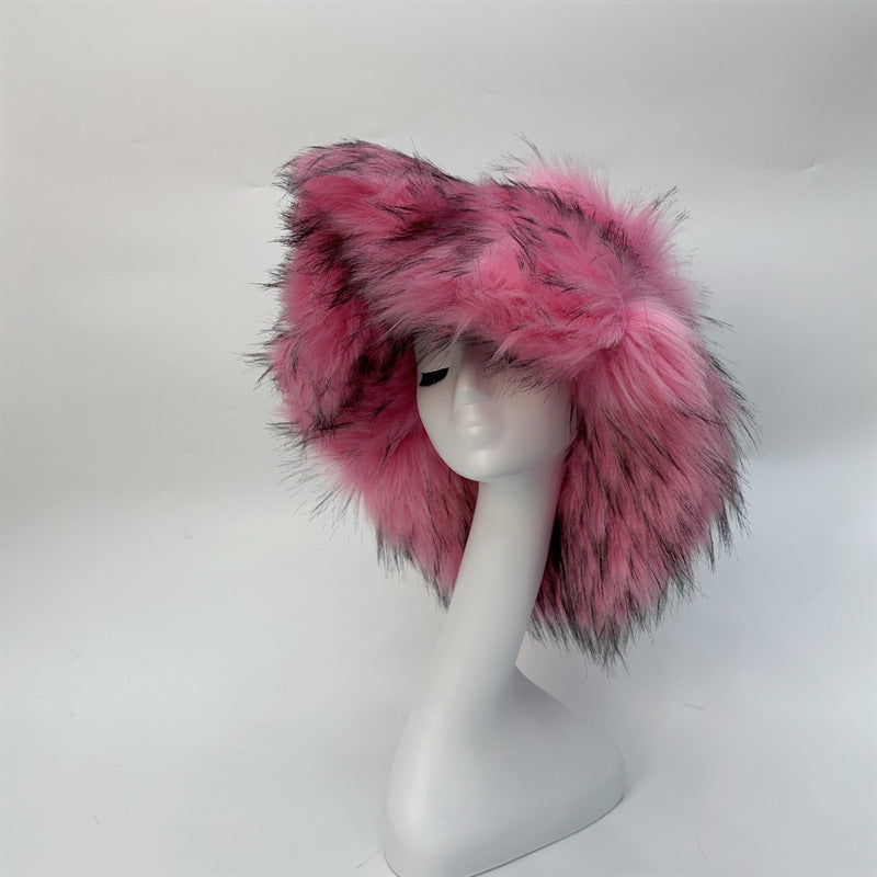 Fashionable All-match Raccoon Fur Hat