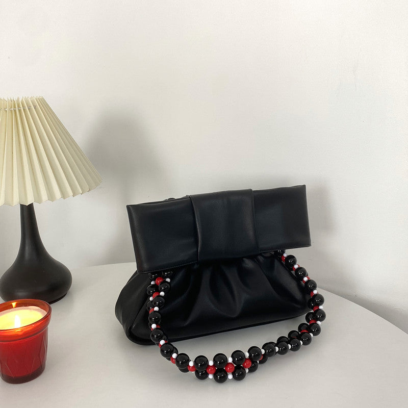 Design Pleated Pearl Women's Bag
