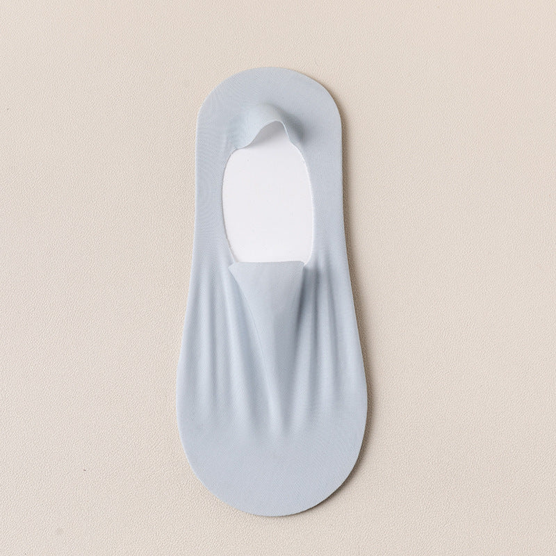 Thin Solid Color Bottom Super Low Cut Invisible Socks