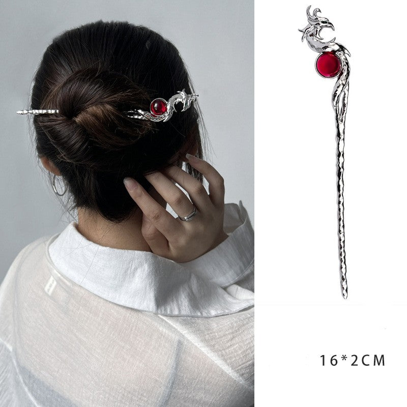 Moonstone Ancient Style Simple Female Fringed Hairpin