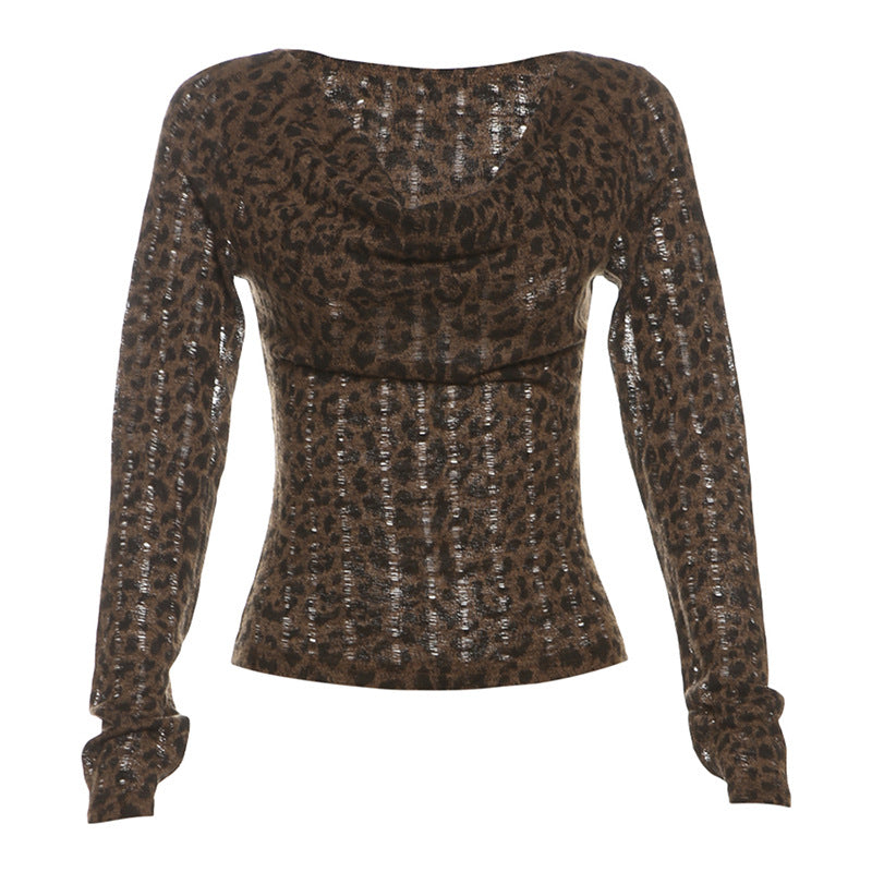 Womens Retro Boat-Neck Cropped Top With Ripped Details And Print