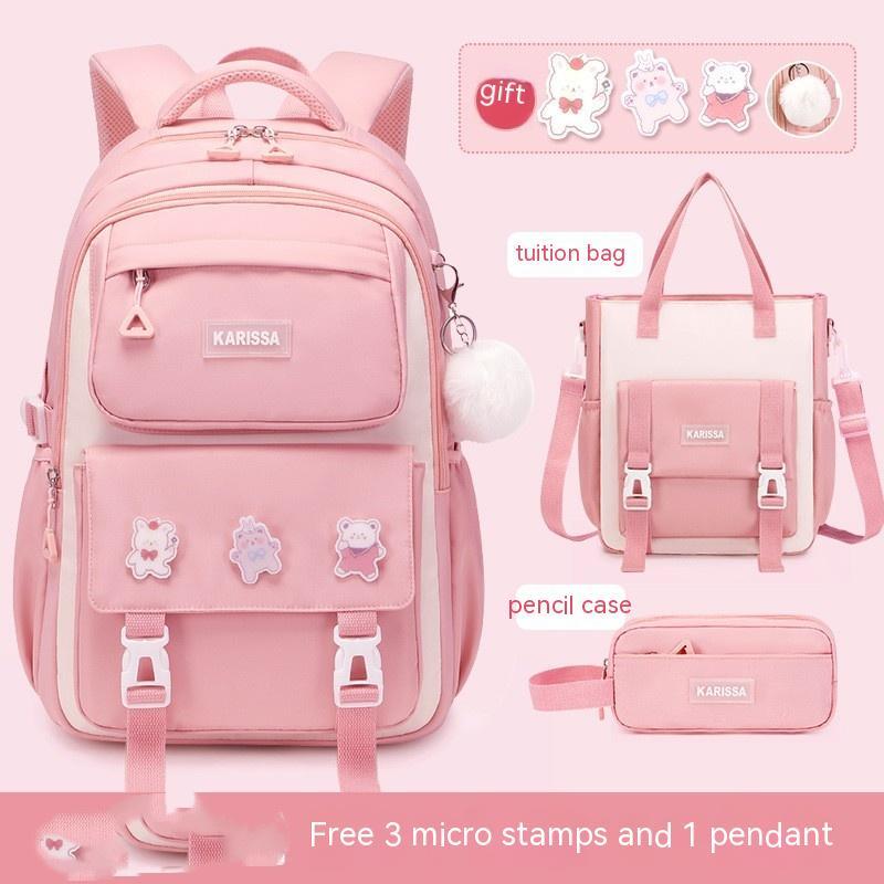 Girls' Waterproof Backpack Wear-resistant Large Capacity
