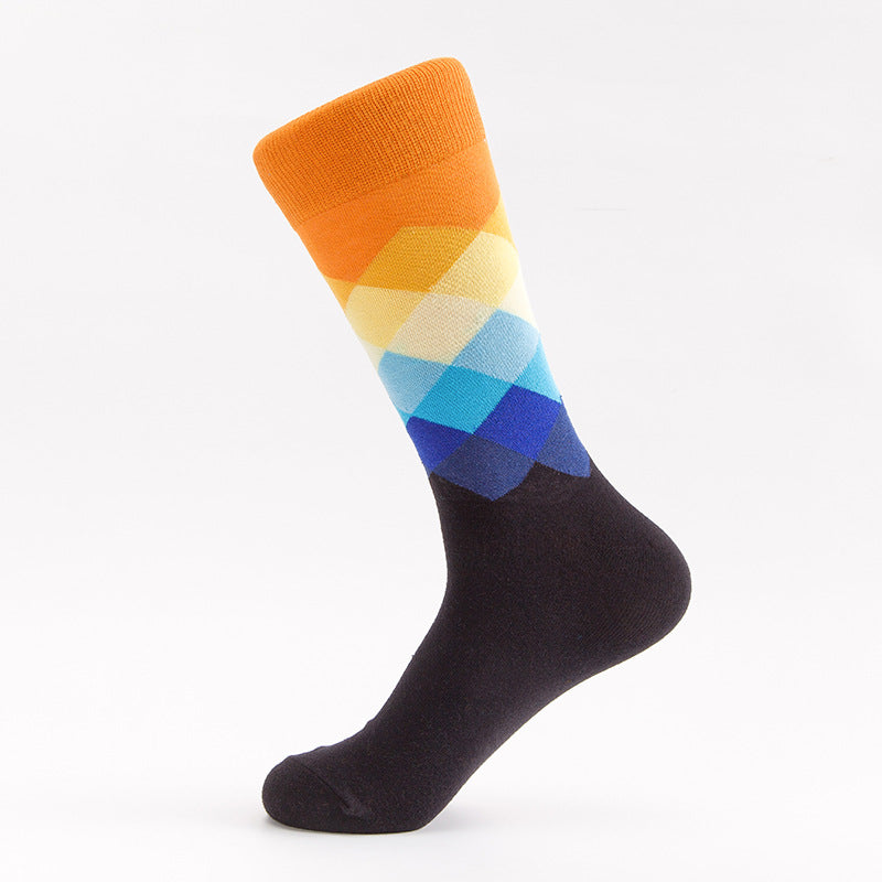 Shaping Sweat Absorbing And Deodorant Men's Trendy Long Hip Hop Cotton Socks