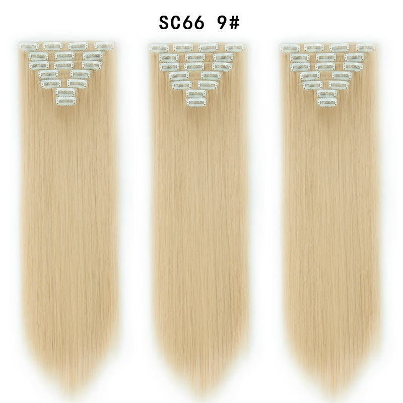 16 Card Seven-piece Hairpiece Clip Wig Beauty Chemical Fiber Wig Set Hair Extension