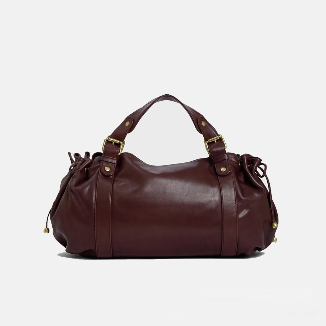 Womens Solid-Color Simple Tote HandbagShoulder Bag