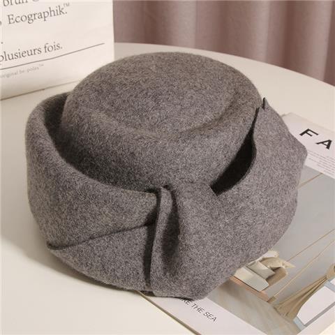 Wool Woolen Hat Fashion Bowknot Beret