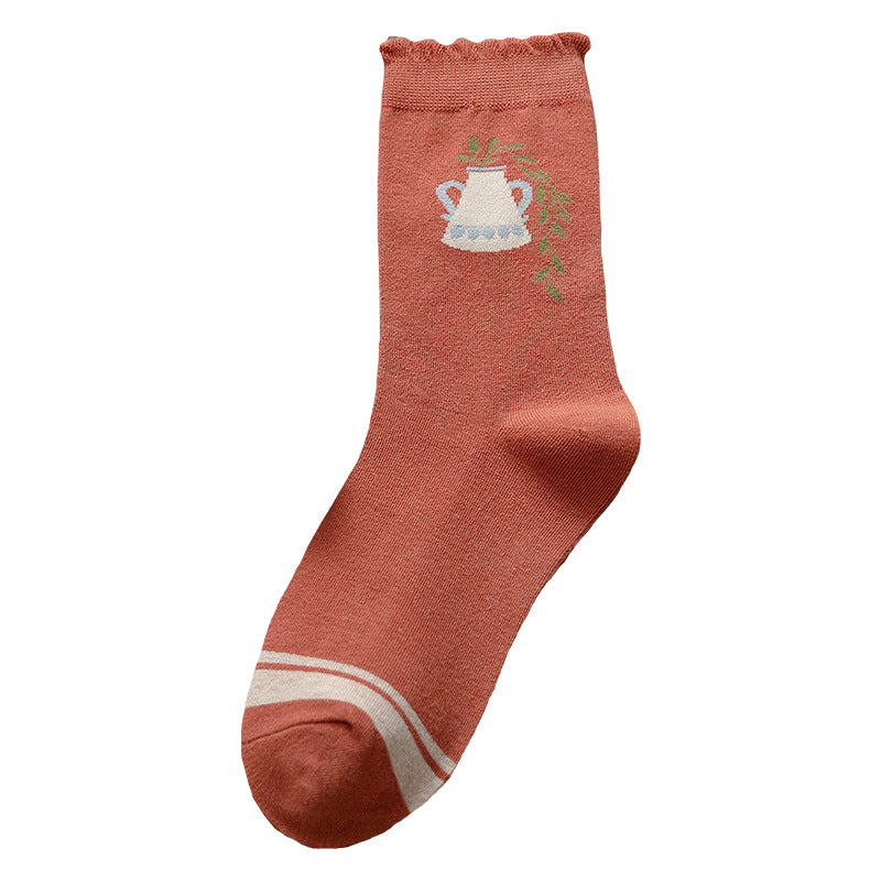 Women's Fashion Bubble Mouth Minimalist Socks