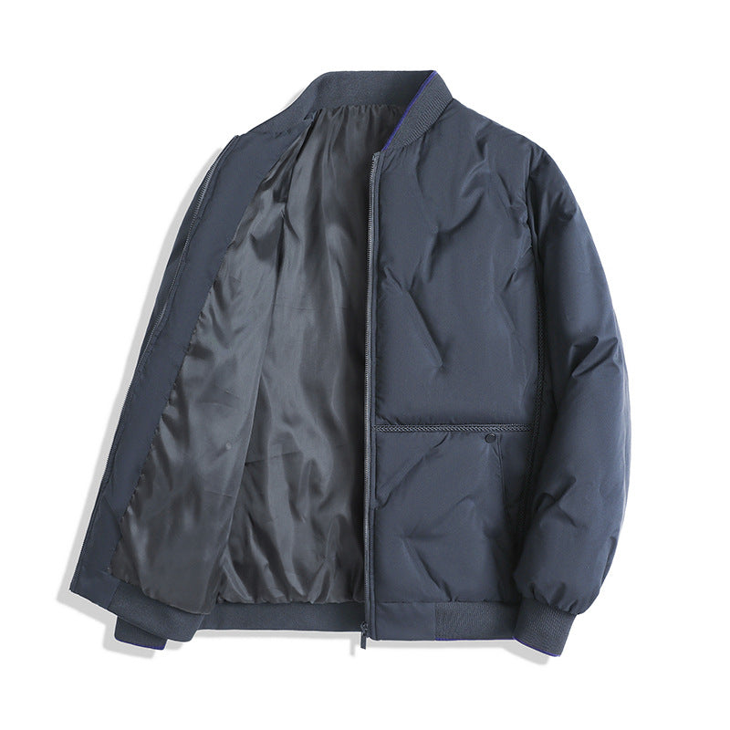 Hooded Men's Baseball Collar Jacket Short