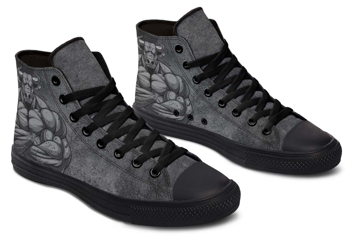 Men's And Women's Fashion Color Printing High-top Canvas Shoes