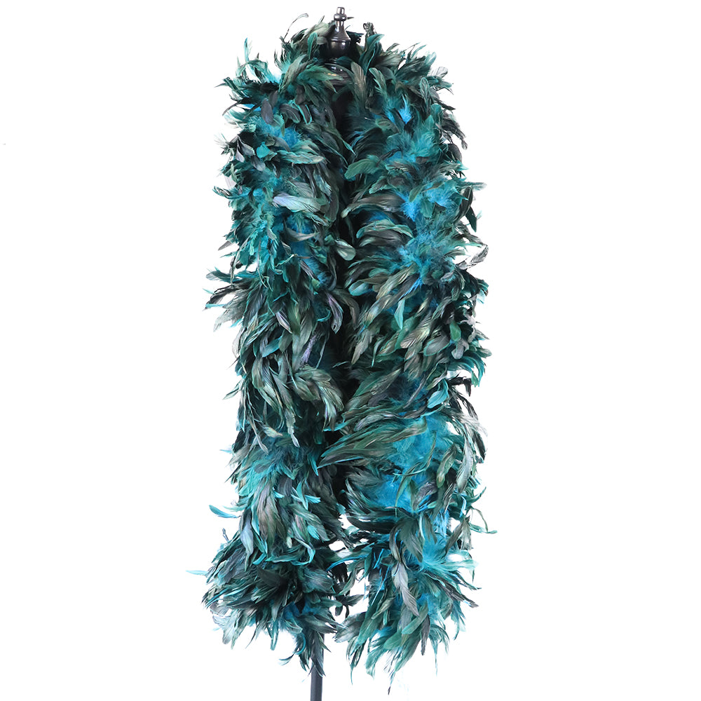 Catwalk Dress Up Colorful Chicken Feather Scarf Accessories Velvet Strips