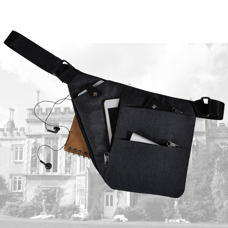 Men's Outdoor Slim Shoulder Messenger Bag Anti-theft Close-Up