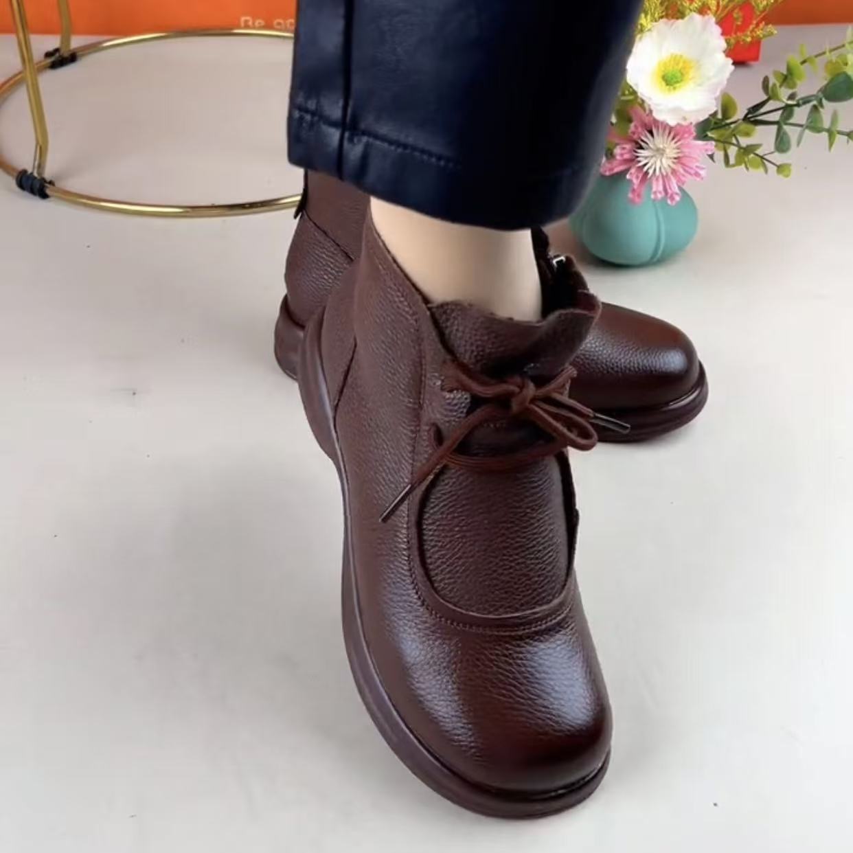 Women's  British-style Ankle Boots With Flat