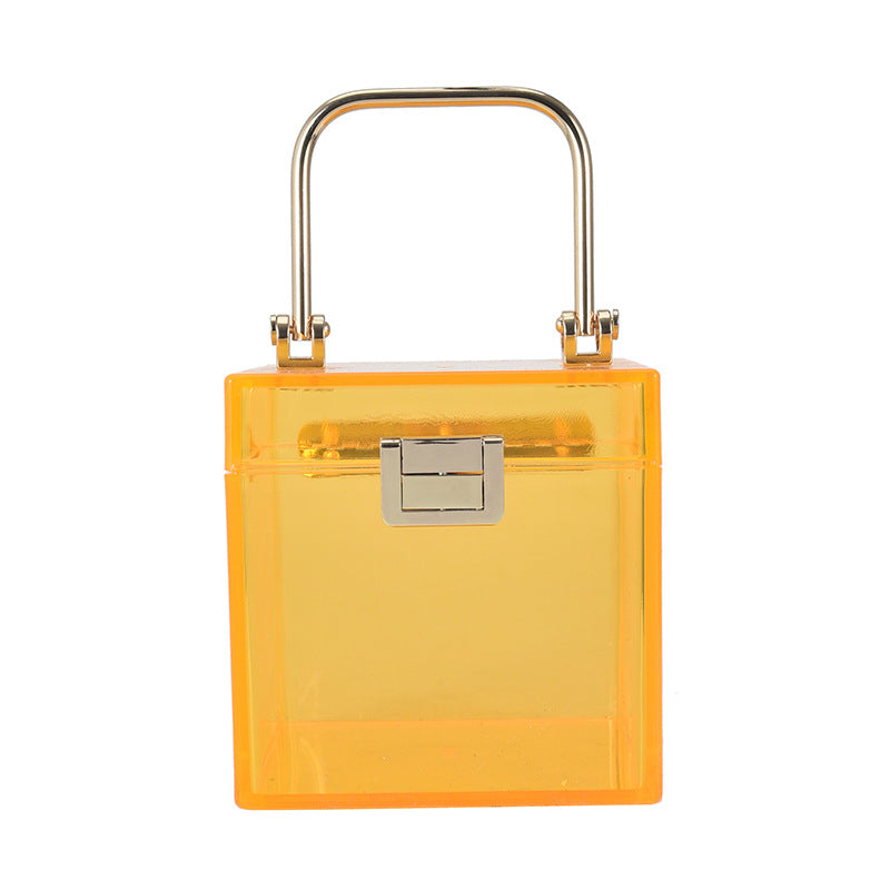 Transparent Box Personality Creative Ins Net Red Wild Chain Messenger Jelly Bag
