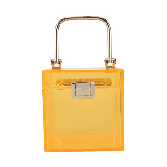 Transparent Box Personality Creative Ins Net Red Wild Chain Messenger Jelly Bag