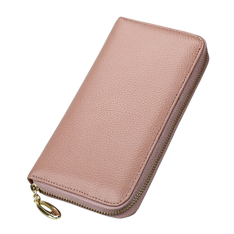 New Ladies Leather Multifunctional Large Capacity Long Zipper Wallet