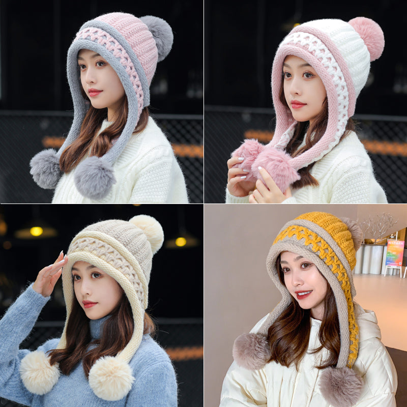 Color Matching Fashion All-match Ear Protection Cycling Hat
