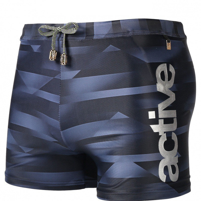 Men's Anti Embarrassment Boxer Swimming Trunks