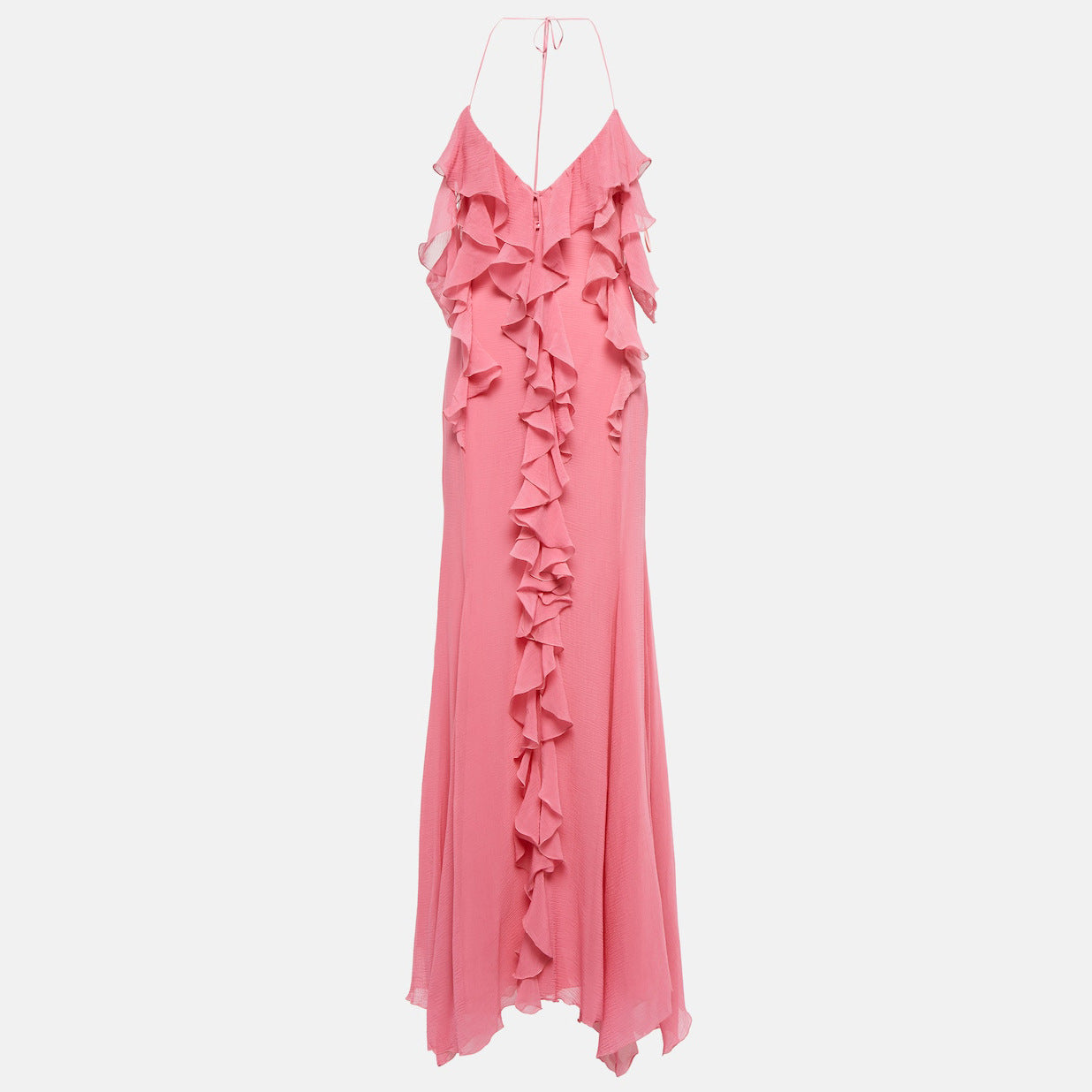 Women's Formal Dress Slit Deep V-neck Halter Strap