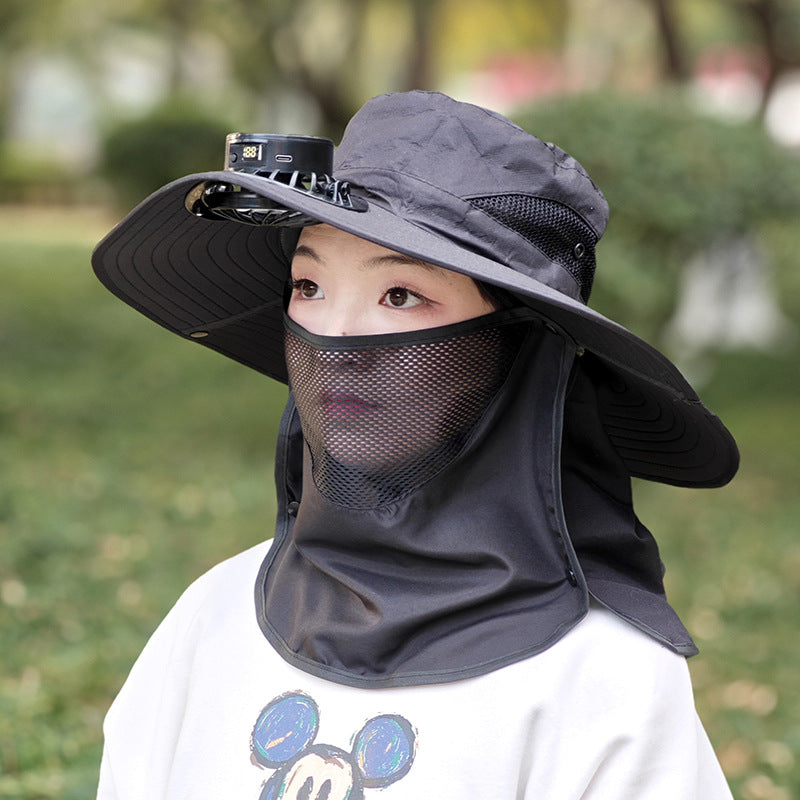 Hat With Fan Men's Fishing Outdoor Sunshade