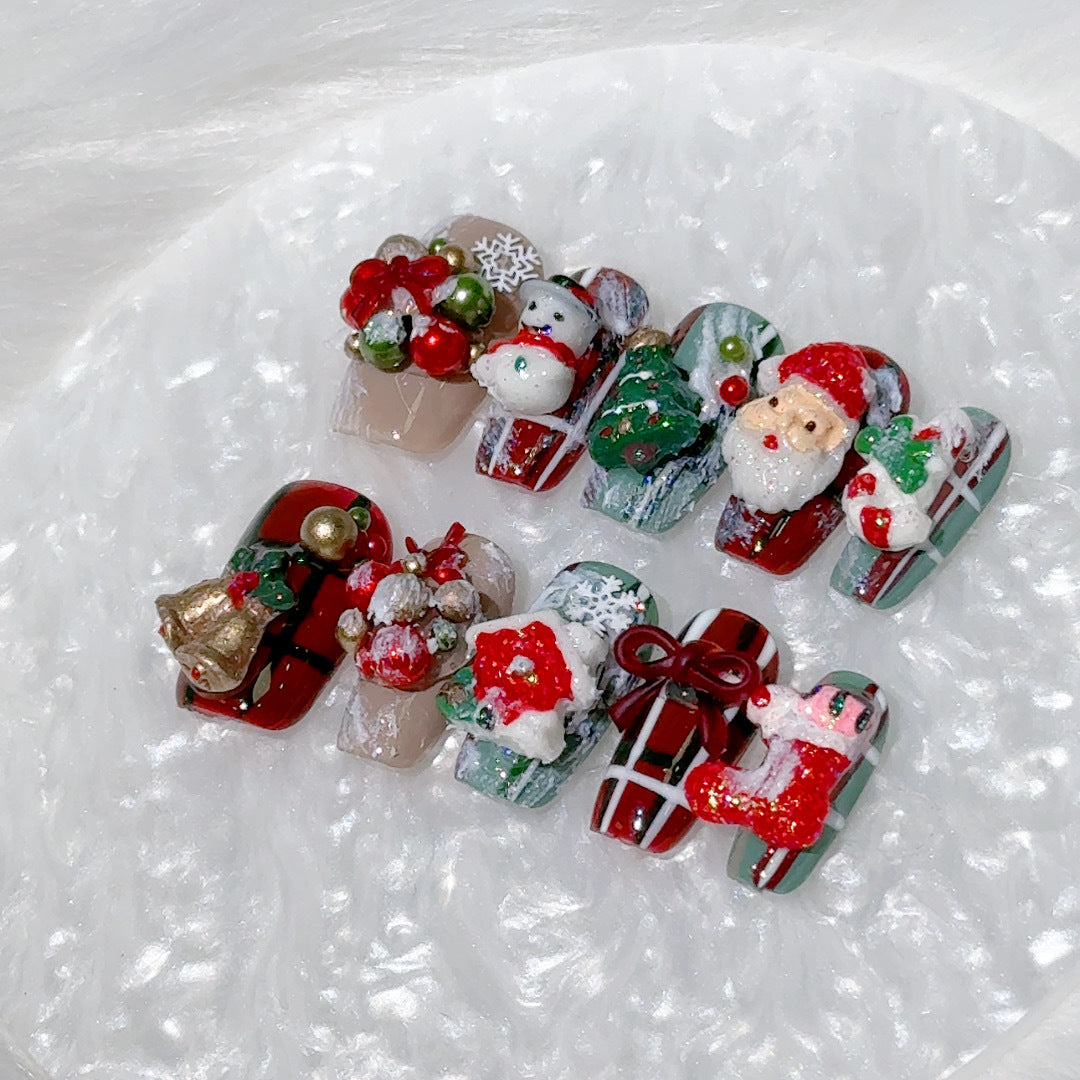 Handmade Christmas Series Wear Nail Detachable Nail Beauty