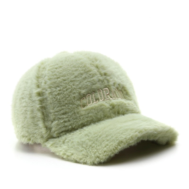 Plush Autumn And Winter Fashion Vintage Female Alphabet Embroidery Duck Hat