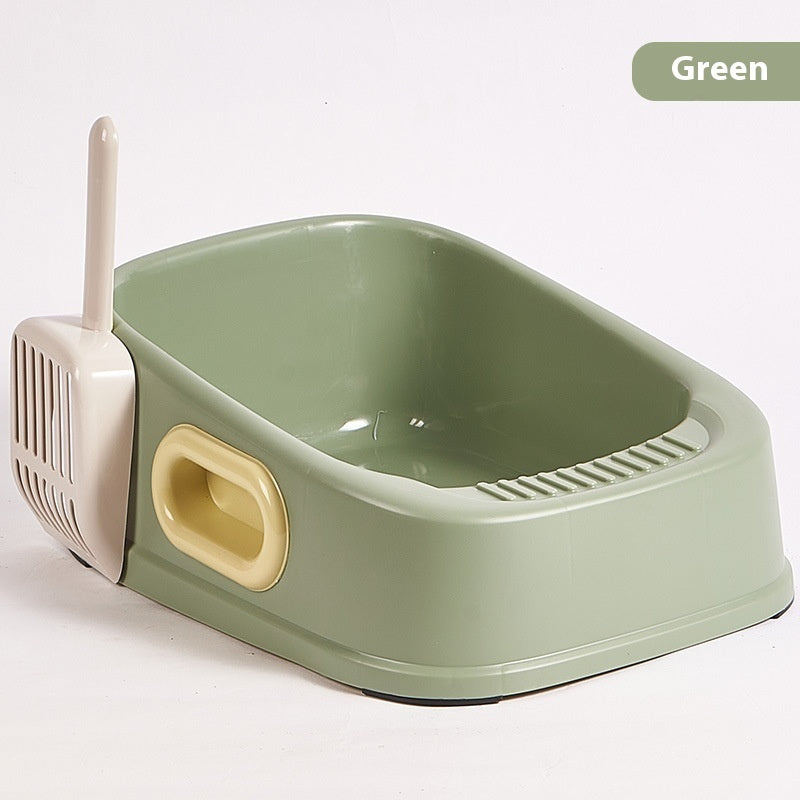 Cat Semi-closed Toilet Binaural Handle Splash-proof Sand Basin