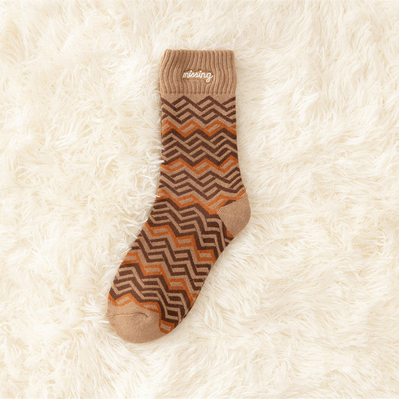 Autumn And Winter New Socks Women's Thickened Fleece-lined Warm