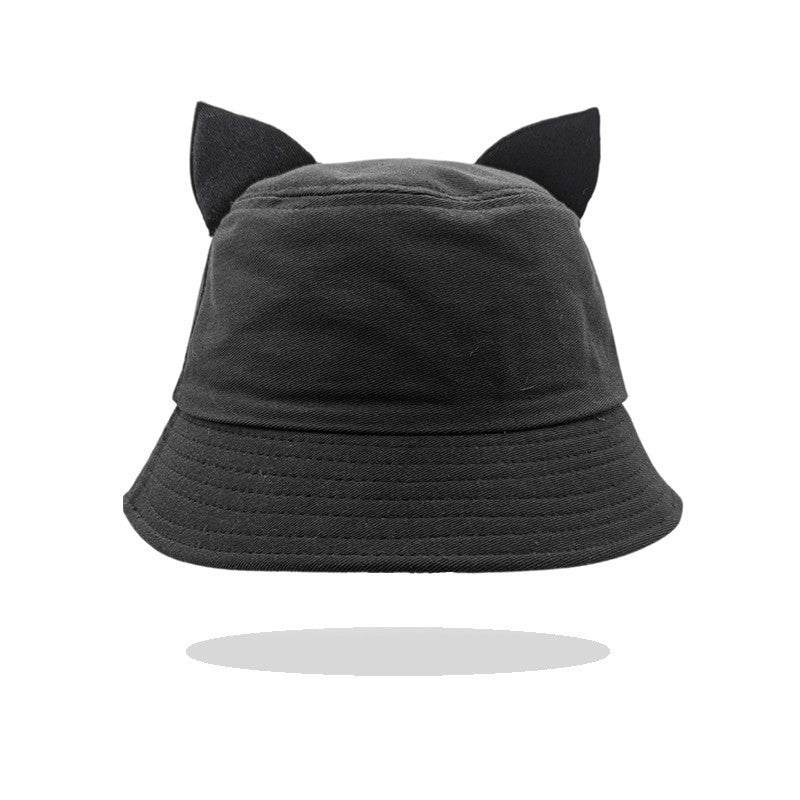 Cat Ears Girl Ribbon Bucket Hat