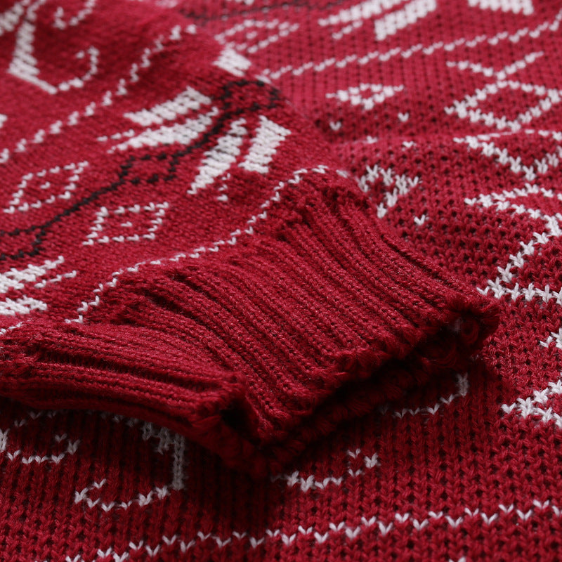 Men's Christmas Fawn Contrast Color Fashion Versatile