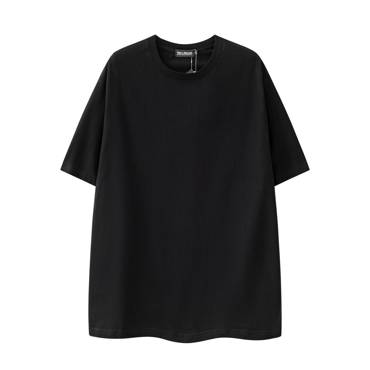 280g Pure Cotton Solid Color Short Sleeve American Casual Loose Shoulder T-shirt
