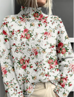 Dameuldtrøje Mode Personlighed Rullekrave Sweater