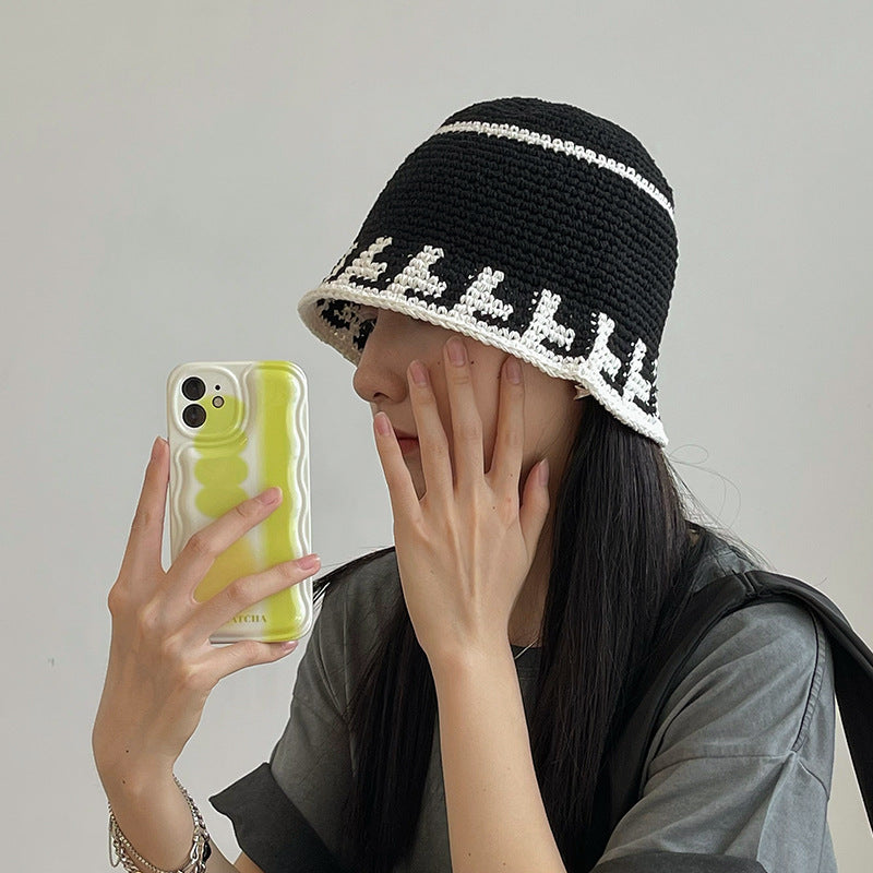 Monochrome Versatile Knitted Fisherman's Hat Children
