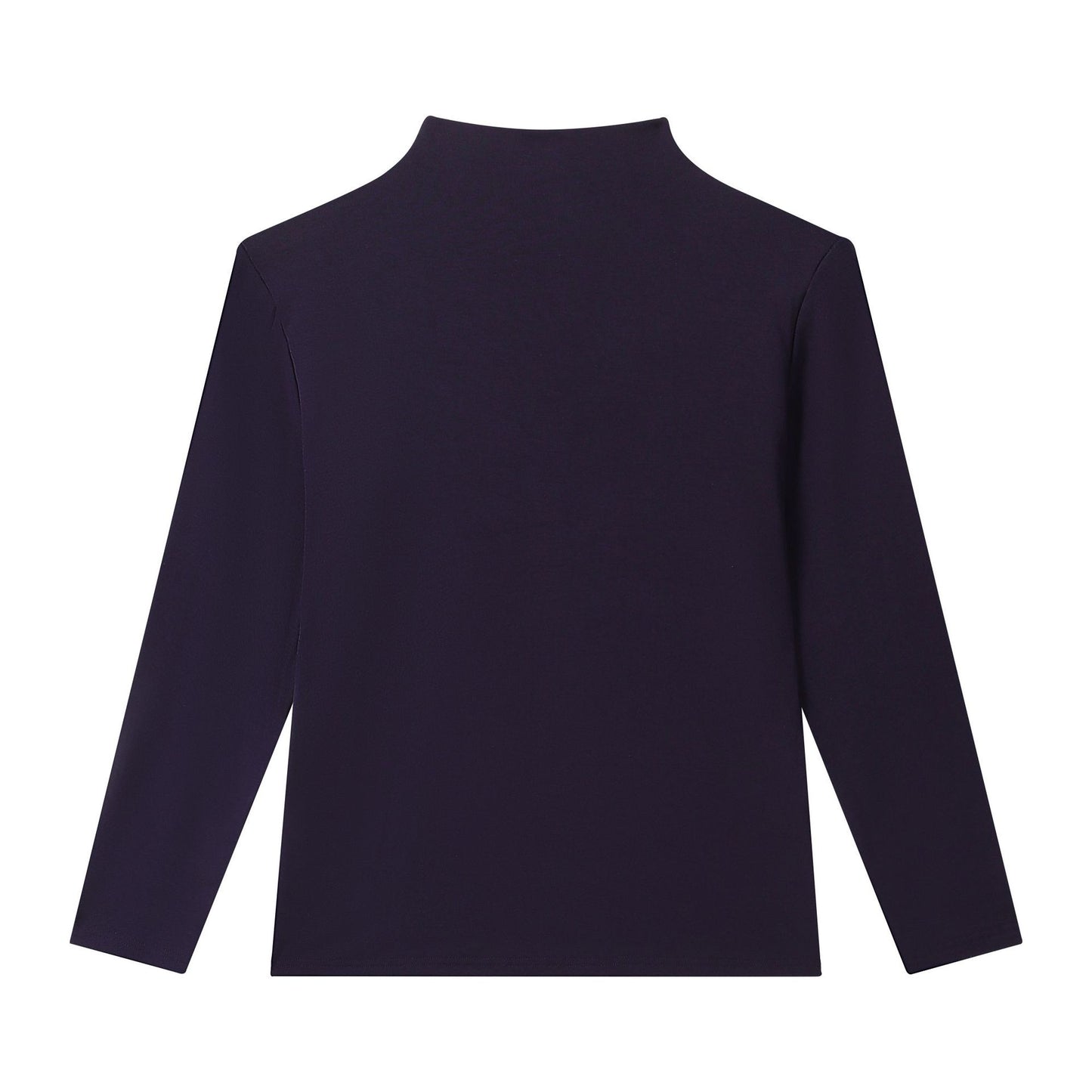 Womens Long-sleeve Mock-neck Base Layer With A Threaded Neckline