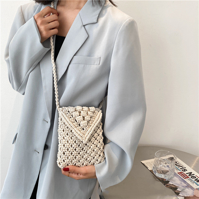 Woven Bag Fashion One-shoulder Western Style Messenger Texture