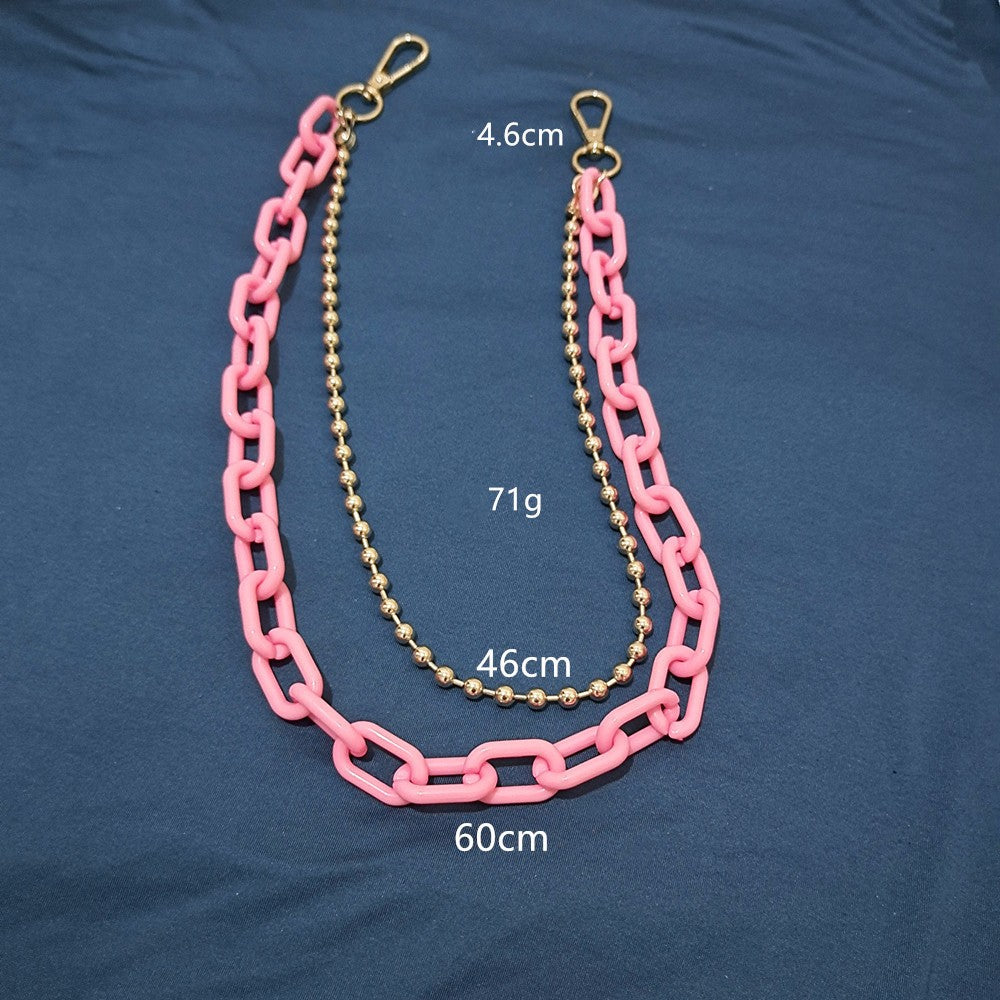 Red Waist  Candy Color Resin Trouser Chain Hanging Ornaments