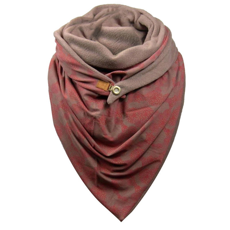 Padded Warm Shawl Printed Bib Scarf