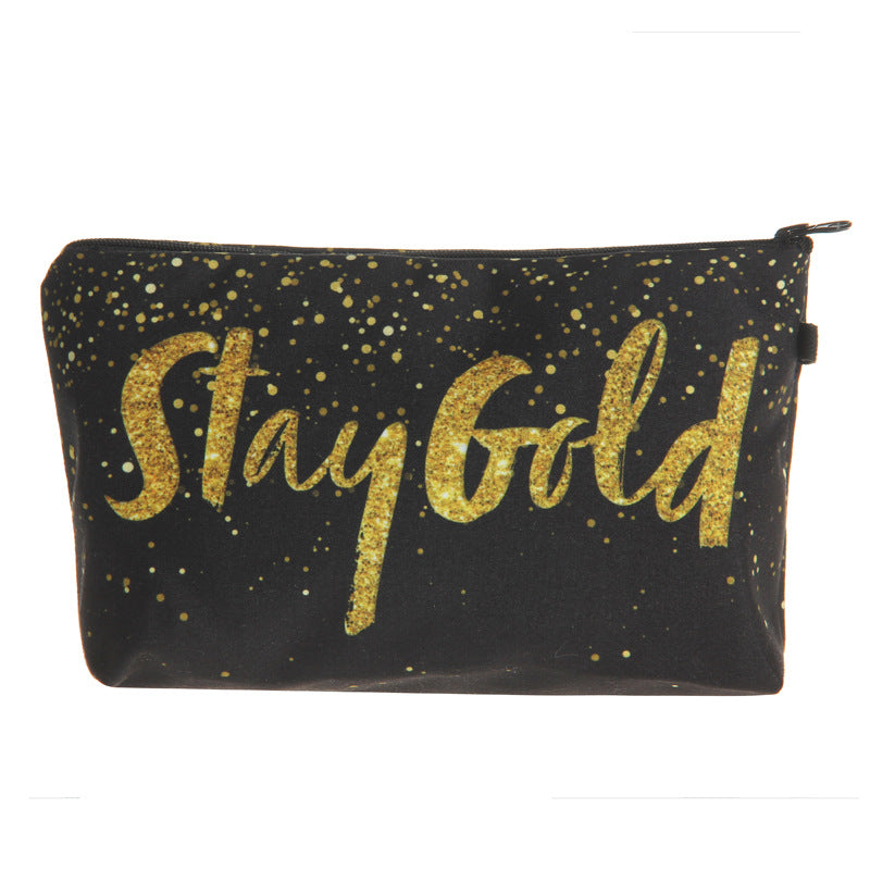 Letter Print Women's Cosmetic Clutch Multifunctional Storage Bag