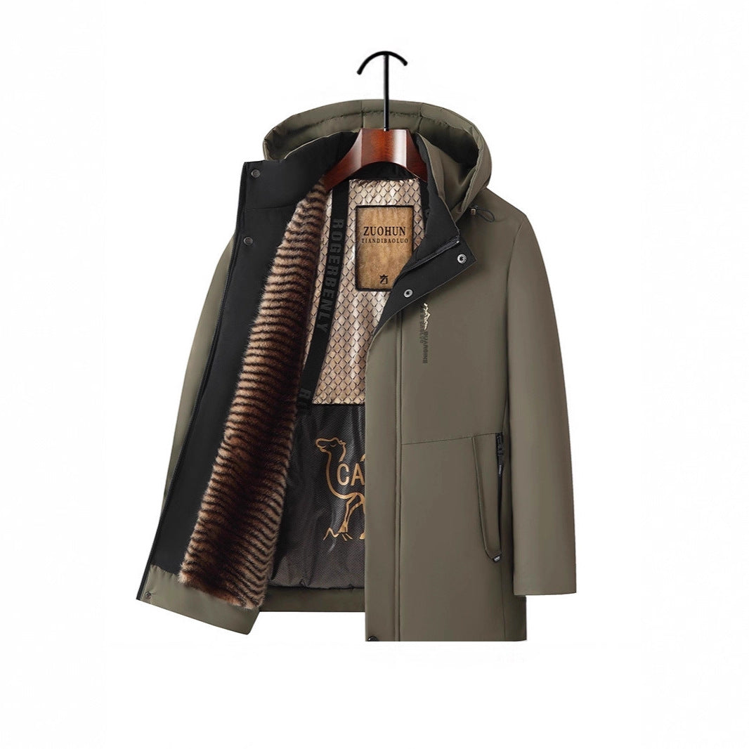 Men's Thermal Cotton Jacket With Detachable Hood