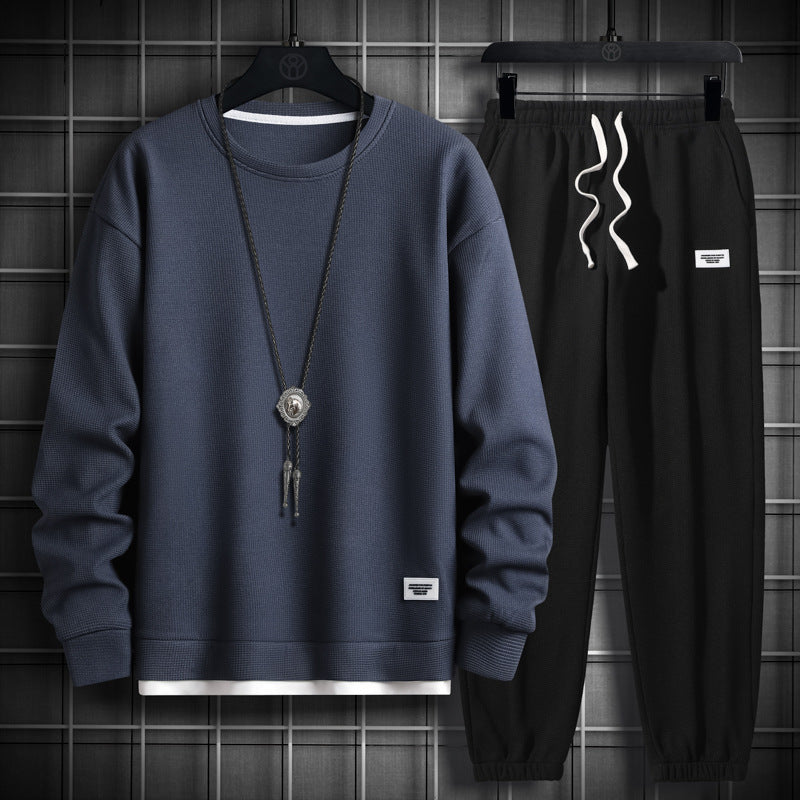 T Shirt Cool Waffle Autumn Men's Wear