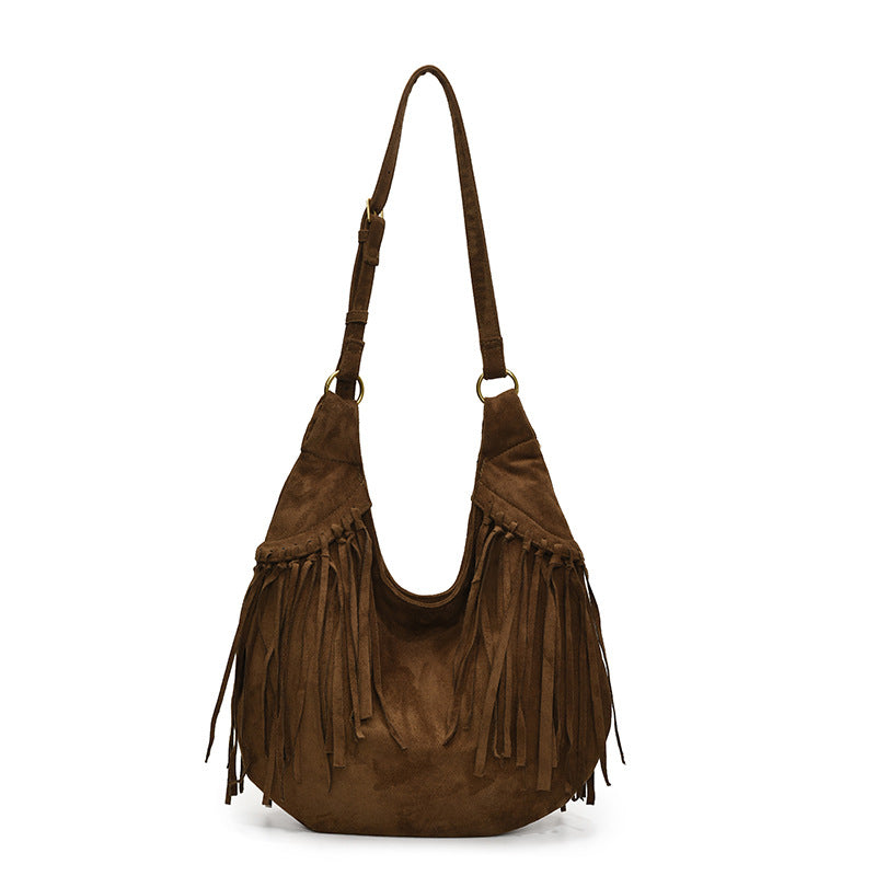 Autumn And Winter New Large Capacity Versatile Dumpling Bag Retro Messenger Bag